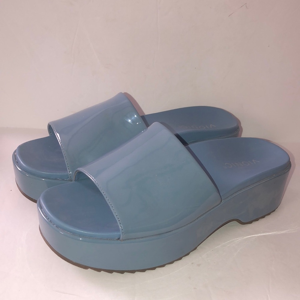 Vionic Women's Blue Shadow Trista Platform Slides